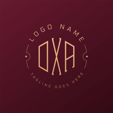 Lüks DXA Logo Tasarımı, Zarif Harf DXA Monogram Logosu. Minimalist Çokgen DXA Logo Tasarım Şablonu