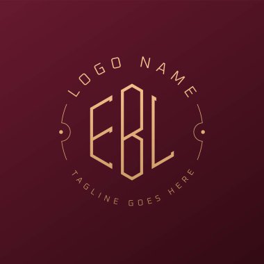 Lüks EBL Logo Tasarımı, Zarif Harf EBL Monogram Logosu. Minimalist Çokgen EBL Logo Tasarım Şablonu