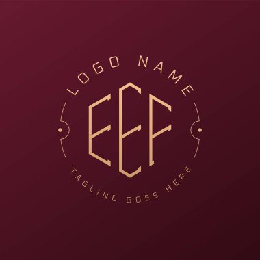 Luxury EEF Logo Design, Elegant Letter EEF Monogram Logo. Minimalist Polygon EEF Logo Design Template clipart