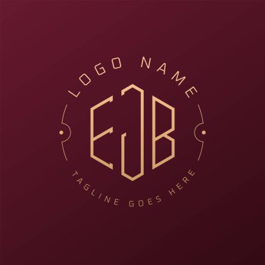 Lüks EJB Logo Tasarımı, Zarif Harf EJB Monogram Logosu. Minimalist Çokgen EJB Logo Tasarım Şablonu