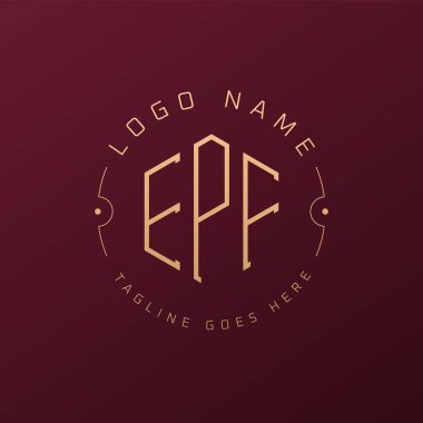 Luxury EPF Logo Design, Elegant Letter EPF Monogram Logo. Minimalist Polygon EPF Logo Design Template clipart