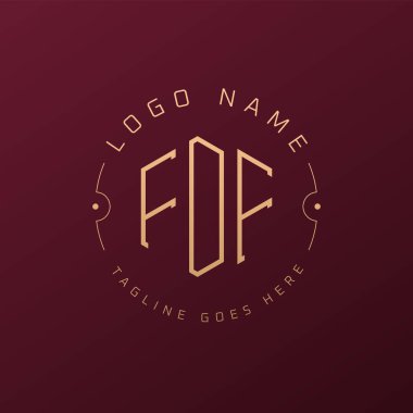 Luxury FDF Logo Design, Elegant Letter FDF Monogram Logo. Minimalist Polygon FDF Logo Design Template clipart