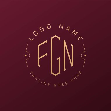 Lüks FGN Logo Tasarımı, Zarif Harf FGN Monogram Logosu. Minimalist Çokgen FGN Logo Tasarım Şablonu