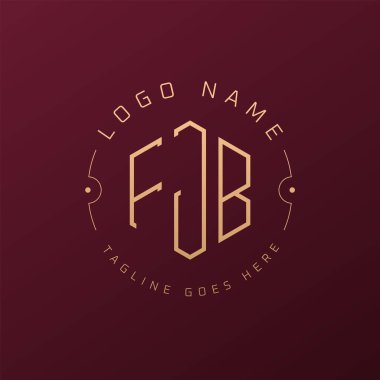 Luxury FJB Logo Design, Elegant Letter FJB Monogram Logo. Minimalist Polygon FJB Logo Design Template clipart