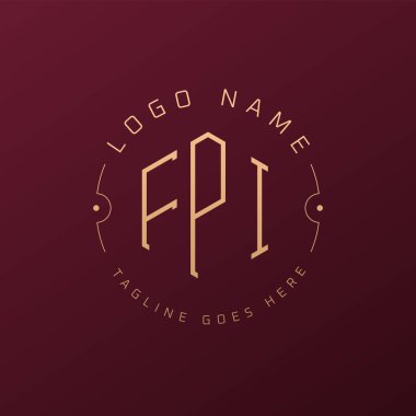 Luxury FPI Logo Design, Elegant Letter FPI Monogram Logo. Minimalist Polygon FPI Logo Design Template clipart