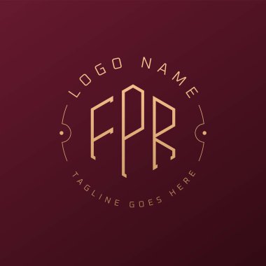 Luxury FPR Logo Design, Elegant Letter FPR Monogram Logo. Minimalist Polygon FPR Logo Design Template clipart