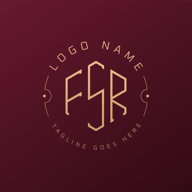 Luxury FSR Logo Design, Elegant Letter FSR Monogram Logo. Minimalist Polygon FSR Logo Design Template clipart