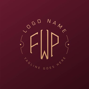 Luxury FWP Logo Design, Elegant Letter FWP Monogram Logo. Minimalist Polygon FWP Logo Design Template clipart