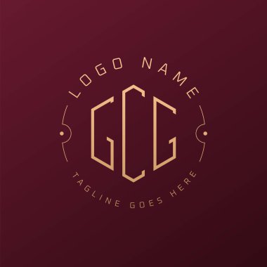 Lüks GCG Logo Tasarımı, Zarif Harf GCG Monogram Logosu. Minimalist Çokgen GCG Logo Tasarım Şablonu