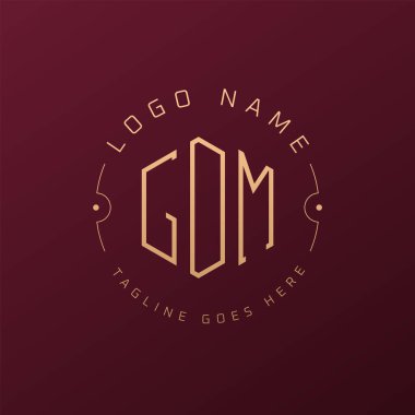 Lüks GDM Logo Tasarımı, Zarif Harf GDM Monogram Logosu. Minimalist Çokgen GDM Logo Tasarım Şablonu