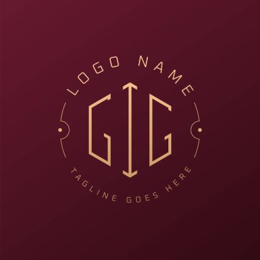 Lüks GG Logo Tasarımı, Zarif Harf GG Monogram Logosu. Minimalist Çokgen GG Logo Tasarım Şablonu