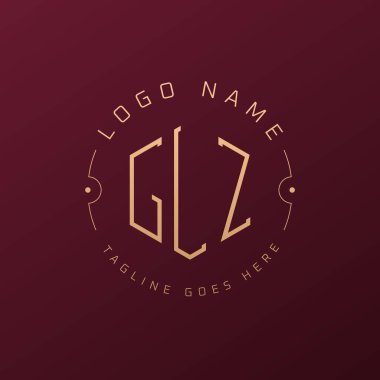 Lüks GLZ Logo Tasarımı, Zarif Harf GLZ Monogram Logosu. Minimalist Çokgen GLZ Logo Tasarım Şablonu