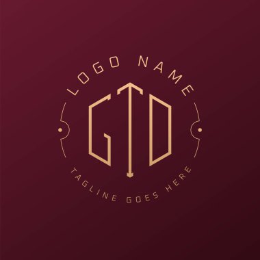 Lüks GTD Logo Tasarımı, Zarif Harf GTD Monogram Logosu. Minimalist Çokgen GTD Logo Tasarım Şablonu