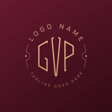 Luxury GVP Logo Design, Elegant Letter GVP Monogram Logo. Minimalist Polygon GVP Logo Design Template clipart