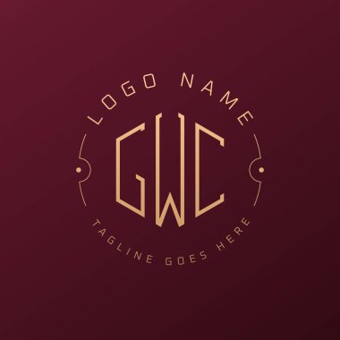 Luxury GWC Logo Design, Elegant Letter GWC Monogram Logo. Minimalist Polygon GWC Logo Design Template clipart