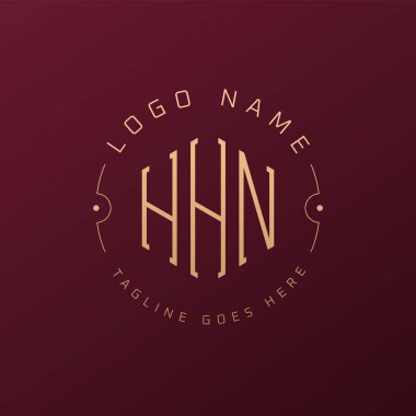 Lüks HHN Logo Tasarımı, Zarif Harf HHHN Monogram Logosu. Minimalist Çokgen HHN Logo Tasarım Şablonu