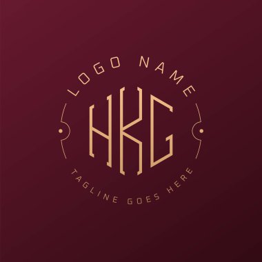 Luxury HKG Logo Design, Elegant Letter HKG Monogram Logo. Minimalist Polygon HKG Logo Design Template