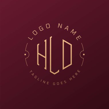 Luxury HLD Logo Design, Elegant Letter HLD Monogram Logo. Minimalist Polygon HLD Logo Design Template clipart