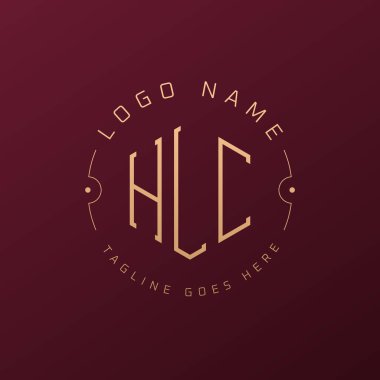 Luxury HLC Logo Design, Elegant Letter HLC Monogram Logo. Minimalist Polygon HLC Logo Design Template clipart