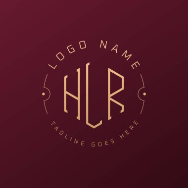 Luxury HLR Logo Design, Elegant Letter HLR Monogram Logo. Minimalist Polygon HLR Logo Design Template