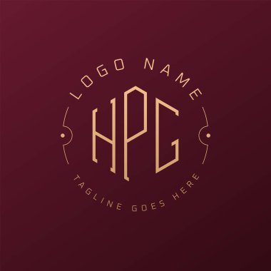 Luxury HPG Logo Design, Elegant Letter HPG Monogram Logo. Minimalist Polygon HPG Logo Design Template clipart