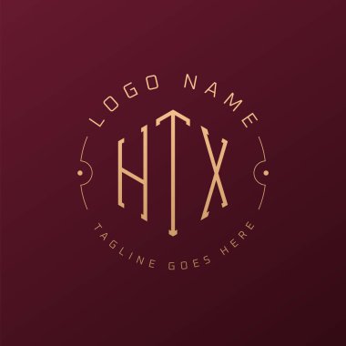 Lüks HTX Logo Tasarımı, Zarif Harf HTX Monogram Logosu. Minimalist Çokgen HTX Logo Tasarım Şablonu