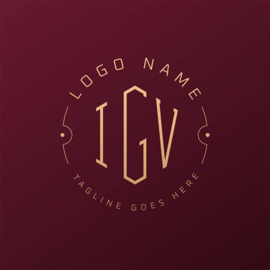 Lüks IGV Logo Tasarımı, Zarif Harf IGV Monogram Logosu. Minimalist Çokgen IGV Logo Tasarım Şablonu