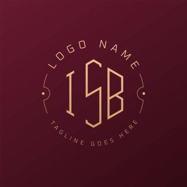 Luxury ISB Logo Design, Elegant Letter ISB Monogram Logo. Minimalist Polygon ISB Logo Design Template clipart