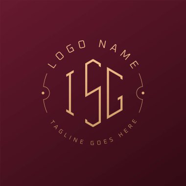 Luxury ISG Logo Design, Elegant Letter ISG Monogram Logo. Minimalist Polygon ISG Logo Design Template clipart