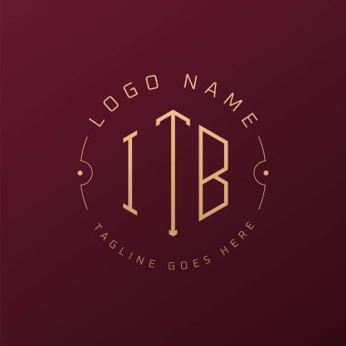 Lüks ITB Logo Tasarımı, Zarif Harf ITB Monogram Logosu. Minimalist Çokgen ITB Logo Tasarım Şablonu