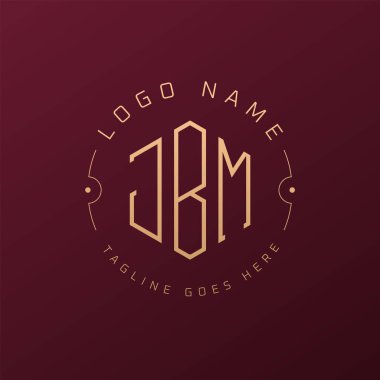 Lüks JBM Logo Tasarımı, Zarif Harf JBM Monogram Logosu. Minimalist Çokgen JBM Logo Tasarım Şablonu