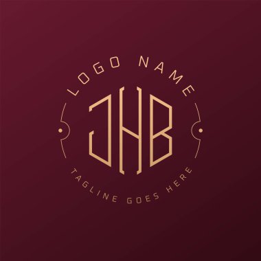 Luxury JHB Logo Design, Elegant Letter JHB Monogram Logo. Minimalist Polygon JHB Logo Design Template clipart