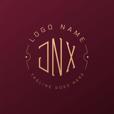 Luxury JNX Logo Design, Elegant Letter JNX Monogram Logo. Minimalist Polygon JNX Logo Design Template clipart