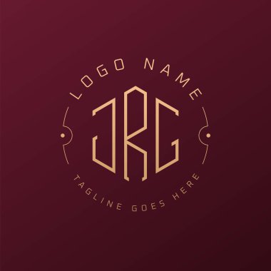 Luxury JRG Logo Design, Elegant Letter JRG Monogram Logo. Minimalist Polygon JRG Logo Design Template clipart