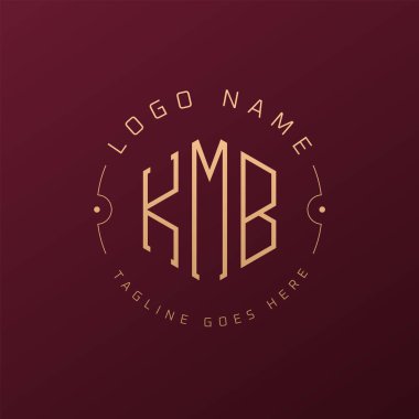 Luxury KMB Logo Design, Elegant Letter KMB Monogram Logo. Minimalist Polygon KMB Logo Design Template clipart