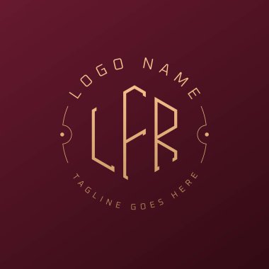 Luxury LFR Logo Design, Elegant Letter LFR Monogram Logo. Minimalist Polygon LFR Logo Design Template clipart