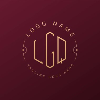 Luxury LGQ Logo Design, Elegant Letter LGQ Monogram Logo. Minimalist Polygon LGQ Logo Design Template clipart