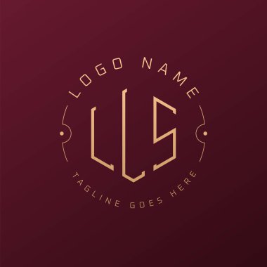 Lüks LLS Logo Tasarımı, Zarif LLS Monogram Logosu. Minimalist Çokgen LLS Logo Tasarım Şablonu