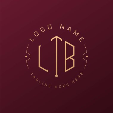 Lüks LTB Logo Tasarımı, Zarif Harf LTB Monogram Logosu. Minimalist Çokgen LTB Logo Tasarım Şablonu