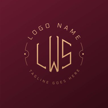 Luxury LWS Logo Design, Elegant Letter LWS Monogram Logo. Minimalist Polygon LWS Logo Design Template clipart