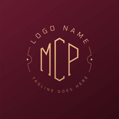 Luxury MCP Logo Design, Elegant Letter MCP Monogram Logo. Minimalist Polygon MCP Logo Design Template clipart