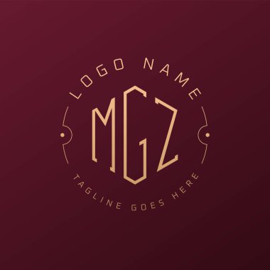 Lüks MGZ Logo Tasarımı, Zarif Harf MGZ Monogram Logosu. Minimalist Çokgen MGZ Logo Tasarım Şablonu