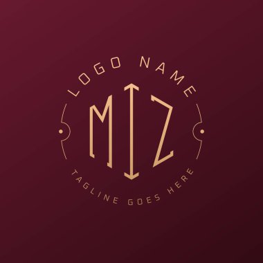 Luxury MIZ Logo Design, Elegant Letter MIZ Monogram Logo. Minimalist Polygon MIZ Logo Design Template clipart