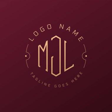 Lüks MJL Logo Tasarımı, Zarif Harf MJL Monogram Logosu. Minimalist Çokgen MJL Logo Tasarım Şablonu