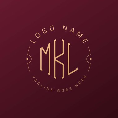 Luxury MKL Logo Design, Elegant Letter MKL Monogram Logo. Minimalist Polygon MKL Logo Design Template clipart