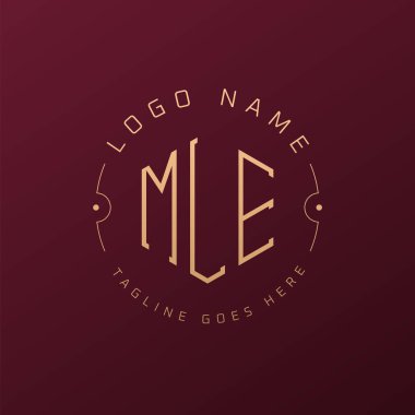 Luxury MLE Logo Design, Elegant Letter MLE Monogram Logo. Minimalist Polygon MLE Logo Design Template clipart