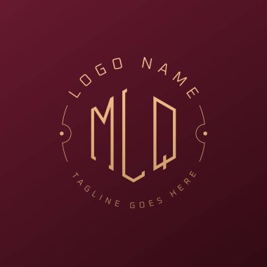 Lüks MLQ Logo Tasarımı, Zarif Harf MLQ Monogram Logosu. Minimalist Çokgen MLQ Logo Tasarım Şablonu