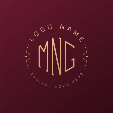 Luxury MNG Logo Design, Elegant Letter MNG Monogram Logo. Minimalist Polygon MNG Logo Design Template clipart