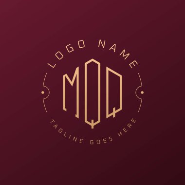 Lüks MQQ Logo Tasarımı, Zarif Harf MQQ Monogram Logosu. Minimalist Çokgen MQQ Logo Tasarım Şablonu