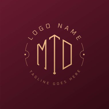 Luxury MTD Logo Design, Elegant Letter MTD Monogram Logo. Minimalist Polygon MTD Logo Design Template clipart